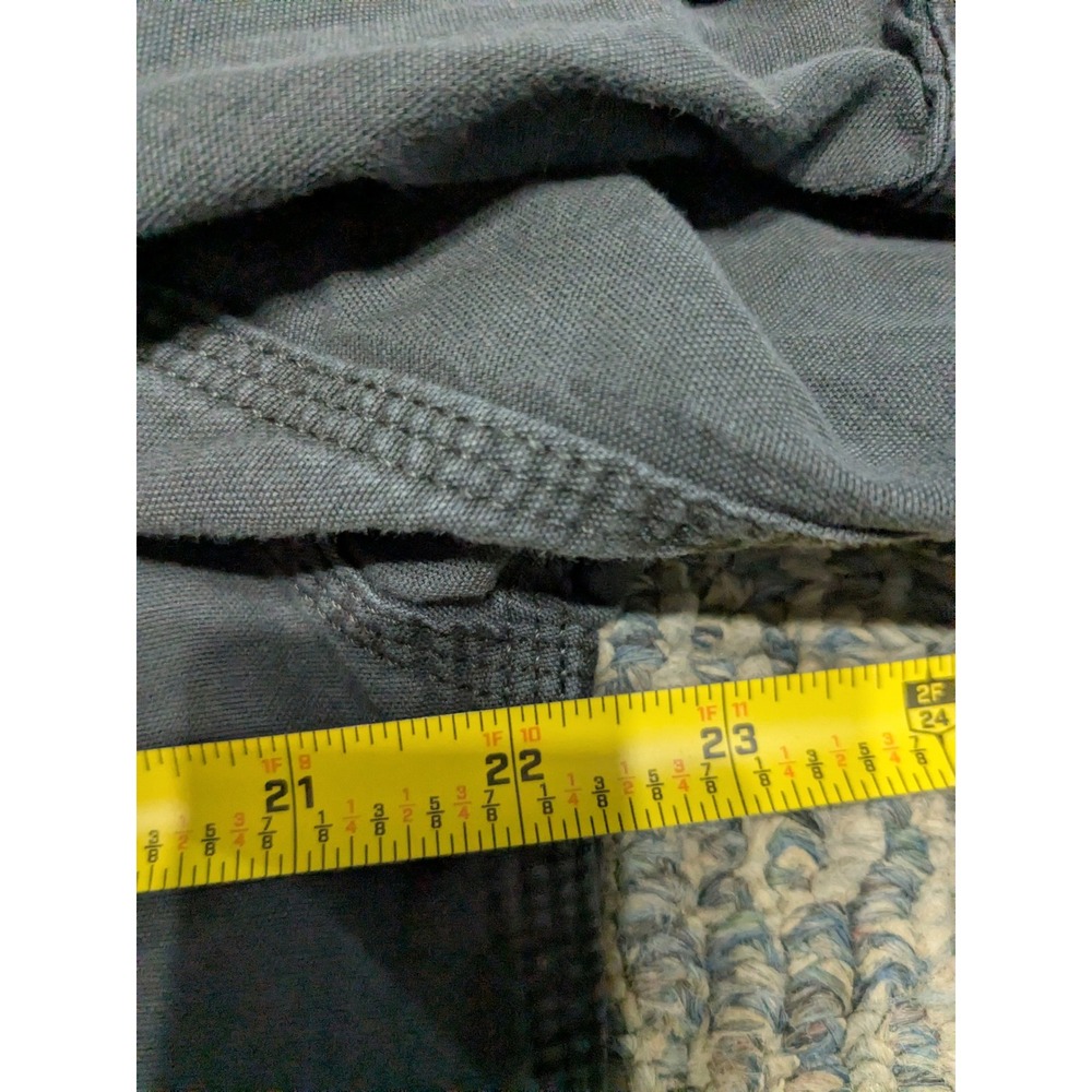 Old Navy Mens Panther Gray Canvas Long Sleeve 2-Pocket Utility Shirt Large L - Picture 6 of 6